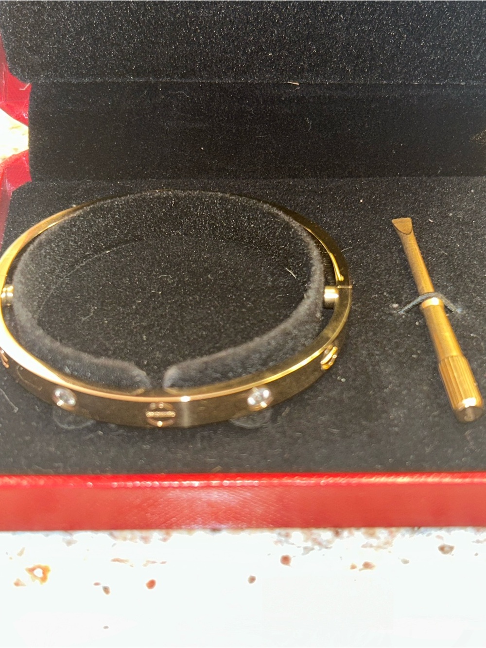 Euc gold plated love bracelet - Picture 3 of 6